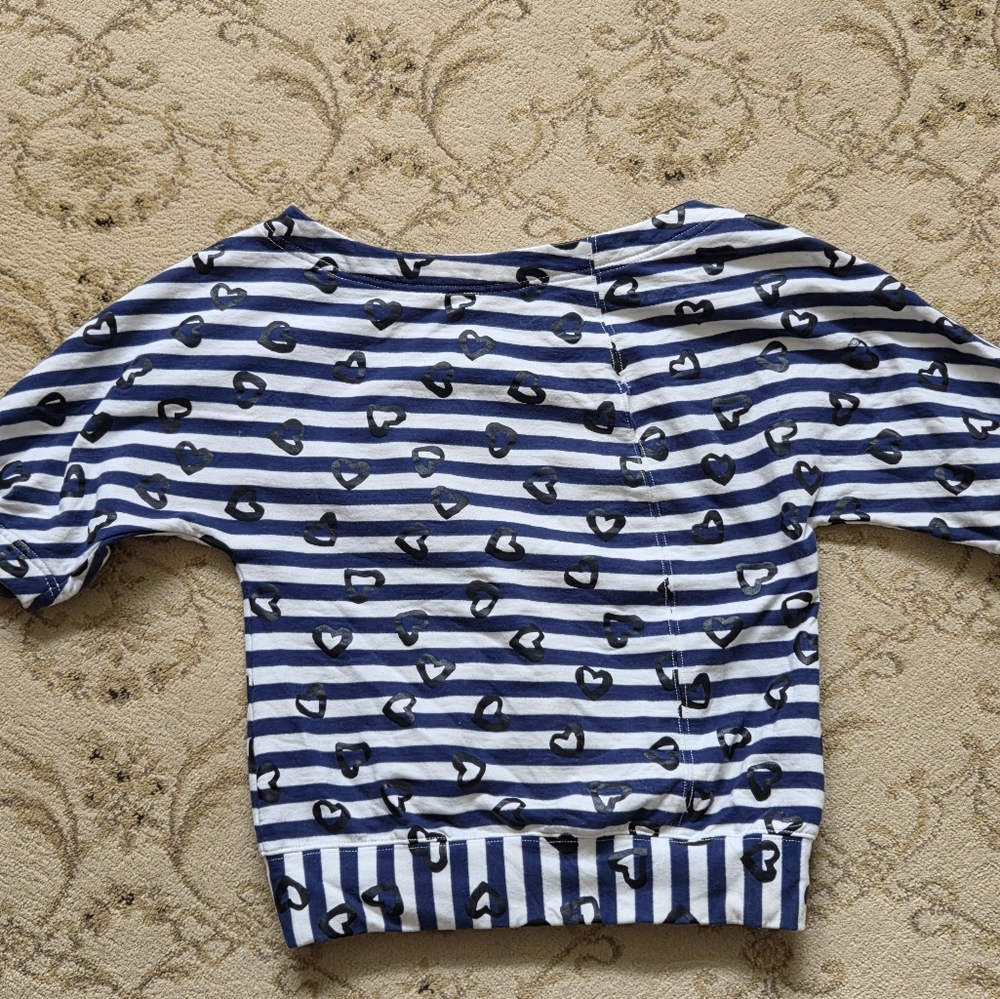 Marc By Marc Jacobs Blue and White Nautical Striped Top